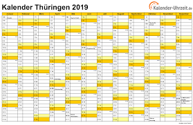 Personalize the spreadsheet calendars using the online excel download these free printable excel calendar templates with us holidays and customize them as you like. Feiertage 2019 Thuringen Kalender