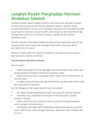 Langkah Mudah Menghadapi Penilaian Akreditasi Sekolah Pdf
