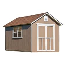 Handy Home Products Meridian 8 Ft X 12 Ft Wood Storage Shed 19349 1 The Home Depot Backyard Storage Sheds Wood Storage Sheds Backyard Storage