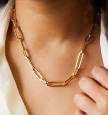 Free shipping on orders over $25 shipped by amazon. 14k Solid Gold Paper Clip Link Chain Necklace 14k Real Gold Chain 2mm Paper Clip Chain Necklace Jewelry Buy Punk Toggle Necklaces Drawn Flat Cable Paperclip Chain Women S Simple Geometric Choker Paper