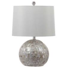 safavieh nikki 21 in white shell round gourd table lamp with white shade lits4109b the home depot lamp table lamp cream table lamps