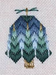 All stitches are full cross stitches. Free Bargello Design Christmas Bell