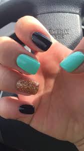 Black And Teal Stiletto Nails Teal Black Sparkle Nails Nailcolors Naildesigns Nails Love Nails Teal Nails