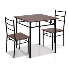 Joolihome dining table and chairs set of 4, glass kitchen table and 4 faux leather foam ribbed high back padded chairs modern rectangle dining room furniture (grey). Artiss Black Dining Table And Chairs Set Bunnings Australia