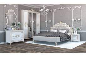 Schlafzimmer möbel bestehend aus betten , spiegelkonsolen, schränken, teppiche, matratzen uvm. Barock Schlafzimmer Komplett Medea 6 Teilig In Beige