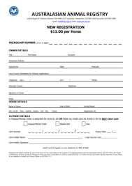 Free to register, free to use, free to update. Australasian Animal Registry Fill Online Printable Fillable Blank Pdffiller