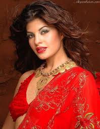 Jacqueline fernandez red saree HD wallpapers