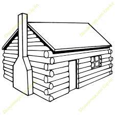 Log Cabin Clip Art Sketch Coloring Page Coloring Pages Log Cabin Clip Art