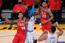 Get a summary of the los angeles lakers vs. Sixers Beat Lakers 109 101 Thanks To Danny Green S 28 Liberty Ballers