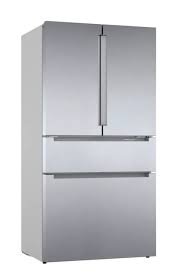 The storage bin has cutout handles for easy lifting, sliding and transportation visible & accessible: Bosch 36 Ss Counter Depth French Door Refrigerator Int Dispenser No Handles B36cl80ens Cole S Appliance And Furniture Co