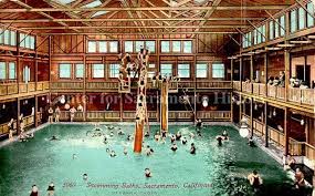 Circa 1920 Postcard Of The Riverside Baths In Sacramento California From The Center For Sacrament California Postcard Riverside California California History