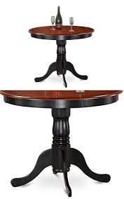 East West Furniture Ant Blk T Round Table 36 Inch Black Cherry Finish East West Furniture Table Dining Table