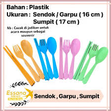 Alat makan set sendok garpu karakter kartun. Sendok Garpu Sumpit Makan Plastik Termurah Souvenir 1 Set Alat Makan Plastik Murah Shopee Indonesia