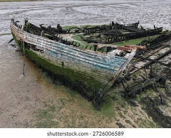 Bow Wooden Ship Ship Graveyard Aerial Stock Photo 2726006589 | Shutterstock