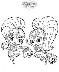 Download and print these shimmer and shine coloring pages for free. Shimmer And Shine Halloween Coloring Pages Cartoon Coloring Pages Halloween Coloring Halloween Coloring Pages