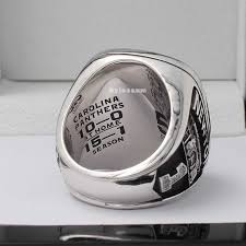 But panthers 2015 nfc championship ring is really beautiful, it team color and logo as well as the nfc title, everything was perfectly. 2015 Carolina Panthers National Football Championship Ring Best Championship Rings Championship Rings Designer