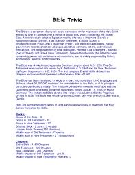 Bible trivia about the early kingdom. Doc Bible Trivia Carla Gomez Academia Edu