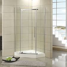 42 X 42 Walters Corner Shower Enclosure With Tray Brushed Nickel Corner Shower Enclosures Corner Shower Small Bathroom With Shower