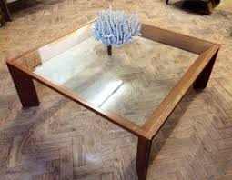 Square Wood And Glass Coffee Table Ideas On Foter This contemporary coffee table includes a removable serving tray which can be 2.