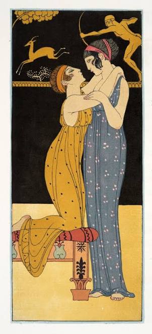 La Desir, illustration from Les Chansons de Bilitis, by Pierre Louys, pub.  1922