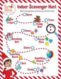 Indoor Scavenger Hunt For Kids See How Many Items You Can Find Around Your Home Or If You Want More Of A Challen Elf On The Shelf Scavenger Hunt For Kids