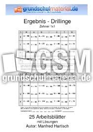 Das große 1x1 mit einer tabelle üben. Einmaleins Der 10er Einmaleins 10er Ergebnisdrillinge Multiplikation Mathe Klasse 4 Grundschulmaterial De