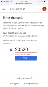 Check spelling or type a new query. Verification Code Not Working For My Business Google My Business Community