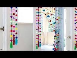 These designs for beautiful bedrooms are inspiring for a unique headboard, stylist matthew gleason turned a salvaged door on its side. Wonderful Pompom Door Hanging Diy Room Decor Idea With Wool Diy Crafts For Home Decoration Youtube