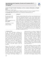 Agar soto ayam semakin lezat. Pdf International Journal Of Linguistics Literature And Translation Ijllt A Study Of Google Translate Translations An Error Analysis Of Indonesian To English Texts