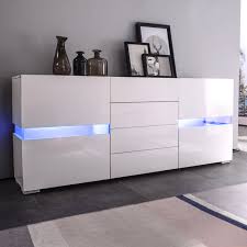 High Gloss White Led Sideboard Buffet Cabinet Chest Of Drawers Storage Cupboard Dining Room Server Dining Furniture Makeover Rustic Dining Furniture