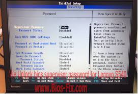 Turn off the computer fully (not fast shutdown). Remove Bios Supervisor Password For Lenovo Thinkpad S540 Bios Fix Com