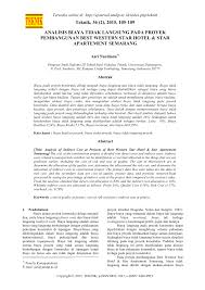 Pentingnya biaya operasional dalam bisnis. Pdf Analisis Biaya Tidak Langsung Pada Proyek Pembangunan Best Western Star Hotel Star Apartement Semarang