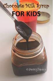 Homemade Chocolate Milk Syrup For Kids Chocolate Syrup Recipe Recipe Chocolate Milk Syrup Chocolate Milk