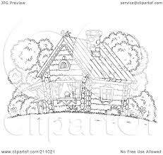 You might also be interested in coloring. Royalty Free Rf Clipart Illustration Of A Coloring Page Outline Of A Chicken Atop A Log Cabin By Alex Bannykh 211021