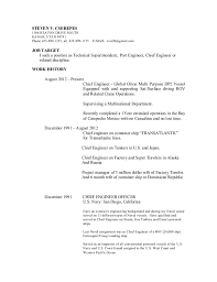 Writing a professional resume is a very important step in your job hunt. Chief Engineer Cv Jealth