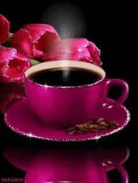 Good Morning Hot Pink Coffee And Tulips Good Morning Coffee Coffee Lover Coffee Gif