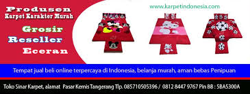 Karpet karakter , karpet karakter surabaya, karpet karakter set, karpet karakter frozen, karpet karakter set murah, karpet karakter hello kitty karpet ini terbuat dari bulu rasfur/korea dan bahan boneka serta bahan yg berkualitas tinggi lainnya. Grosir Karpet Karakter Set Produsen Karpet Rasfur Jakarta Harga Murah Posts Facebook
