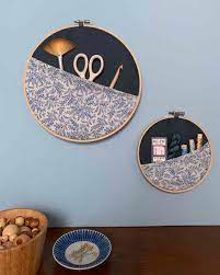 Embroidery hoop art is art framed inside an embroidery hoop, a tool used to hold fabric taut while embroidering. Embroidery Hoop Organizer Martha Stewart