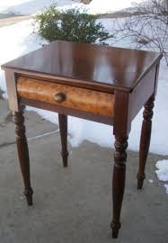 Cherry Birdseye Sheraton Federal Furniture Antique Nightstand Side Table 1795 Ebay Antique Table Side Table Wood Bedside Table