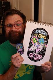 Promoting acrylic canvas stickers and postcards