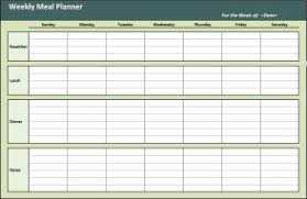 meal planner template google docs planner template free