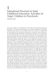 Check spelling or type a new query. Pdf Educational Processes In Early Childhood Education Activities Of Target Children In Preschools