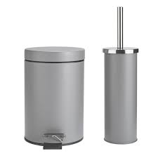 Keep your home clean and tidy with our stylish selection of bins. Buy Argos Home Slow Close Bin And Toilet Brush Set Flint Grey Bathroom Bins Argos