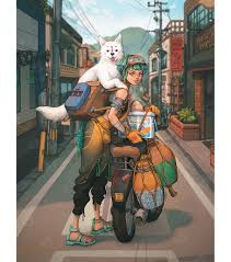 Diamond Art Club 22" x 29" Fishergal Painting Kit