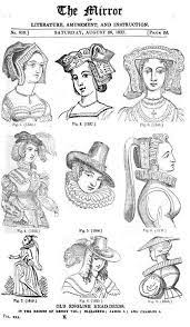 Victorian Drawings Of 16th Century Head Wear Antique Hats Victorian Drawings Royal Clothing