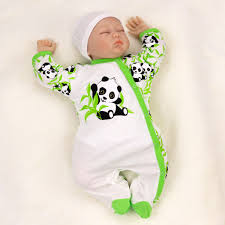 Der strampler besteht zu 100% aus baumwolle. Baby Sweets Unisex Bambus Strampler Schlafanzug Beige Grun Happy Panda Strampler Overalls Madchen Baby Sweets De