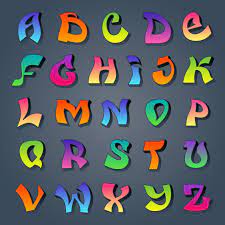Cool graffiti fonts and graffiti words design schriftart alphabet, alphabet. Graffiti Alphabet Farbig 443896 Vektor Kunst Bei Vecteezy