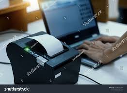 Cashier Are Recording Sales Data On Notebook With Thermal Receipt Printer At Counter Service For Mockup And Ad Photo Editing Photography Tutorials Stock Photos