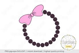 Pngtree provides free download of png, png images, backgrounds and vector. Bow Pearl Monogram Svg Frame Circle Pearls Girl Bow Cut File 512373 Monograms Design Bundles