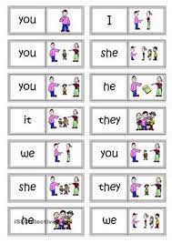 Subject Pronouns Domino Pronoun Worksheets Personal Pronouns English Pronouns